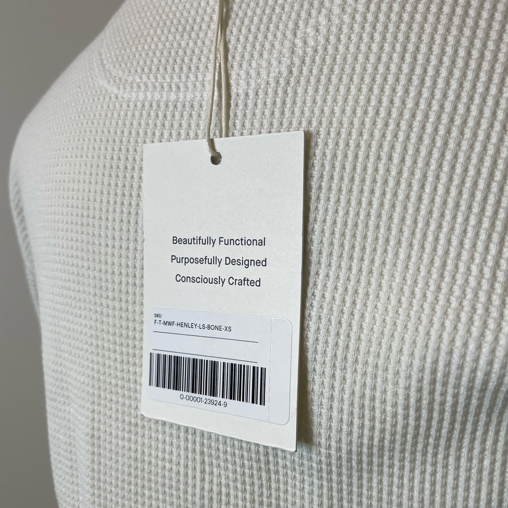 NWT Everlane The Waffle Henley Long Sleeve Top - Picture 9 of 13